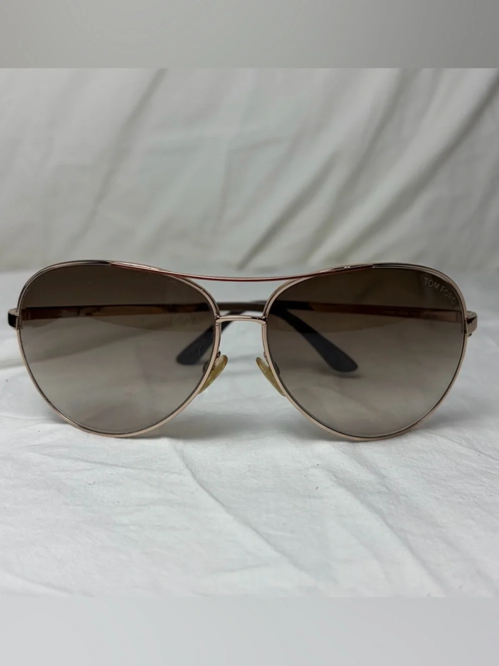 Tom Ford Charles TF35 772 Rose Gold Aviator Brown Gradient Italy